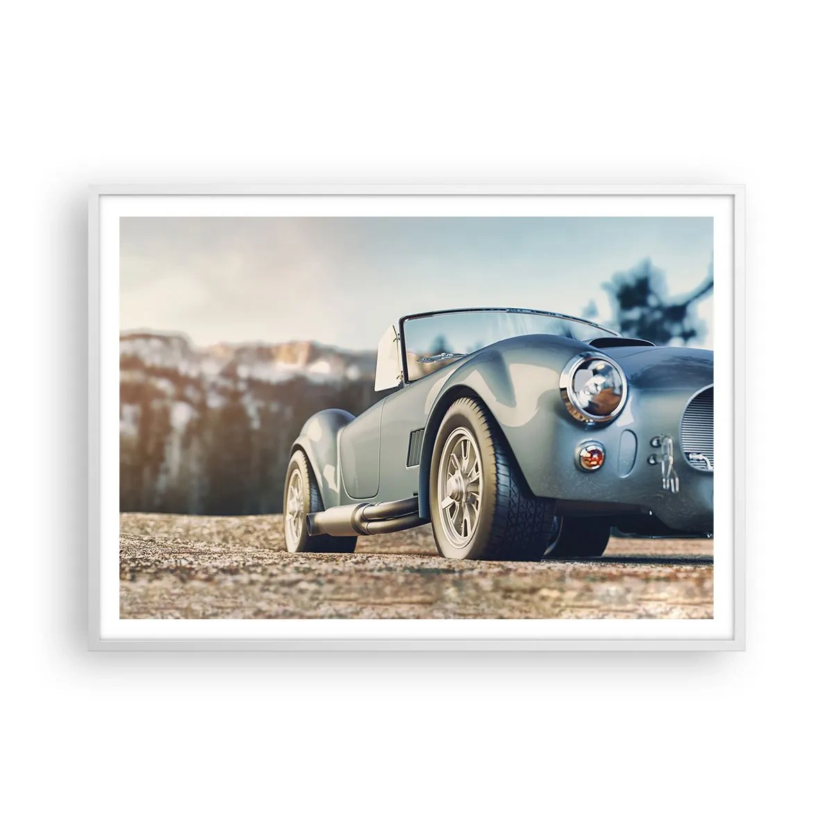 Poster în ramă albă - Pentru că stilul contează - 100x70 cm