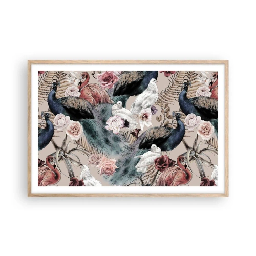 Poster în ramă de stejar deschis - În grădina palatului - 91x61 cm