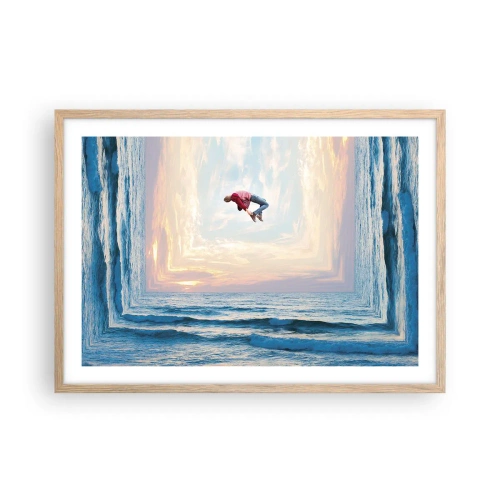Poster în ramă de stejar deschis - Spre o altă dimensiune - 70x50 cm