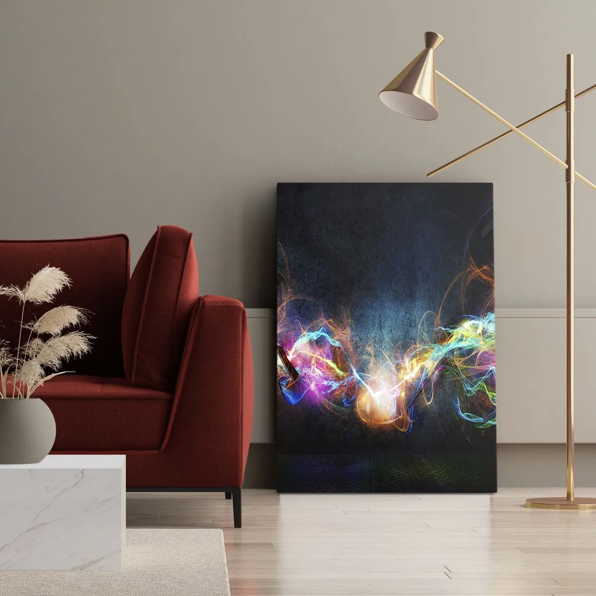 Tablou pe pânză - Cu bucurie împotriva întunericului - 50x70 cm