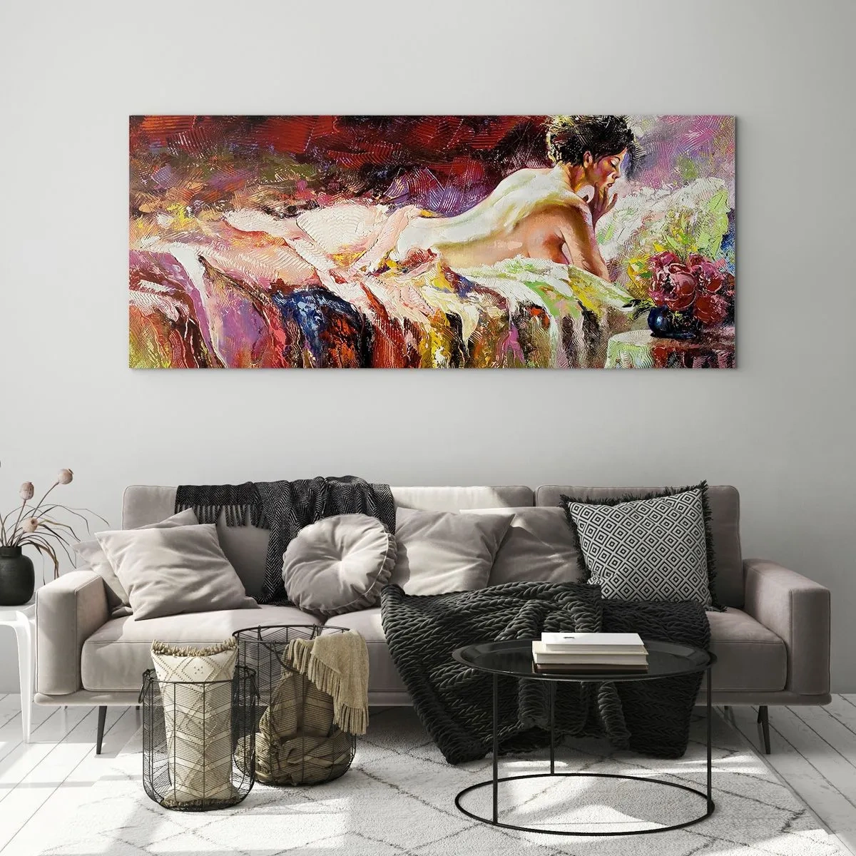Tablou pe sticlă - Venus în gând - 100x40 cm