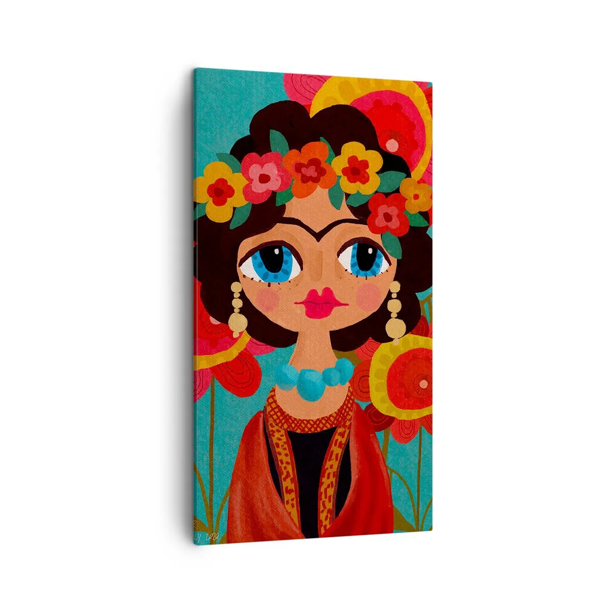 Tablou pe pânză - Fecioara macilor - 45x80 cm