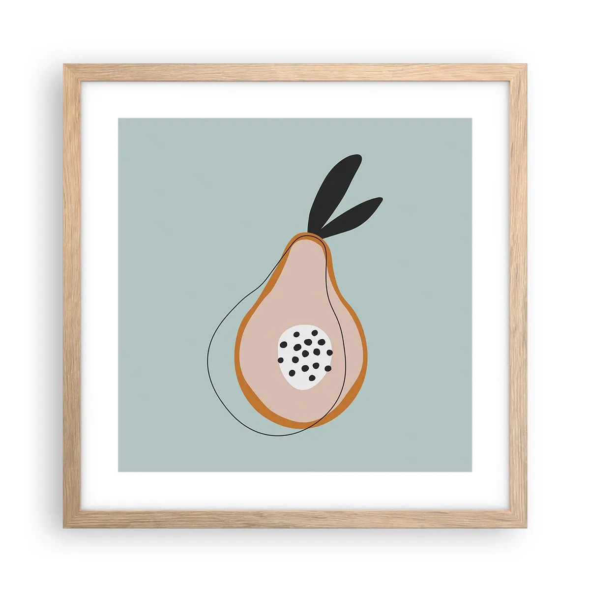 Poster în ramă de stejar deschis - Pătrunzând în natura lucrurilor - 40x40 cm