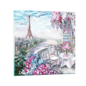 Tablou pe sticlă - Este cel mai frumos aici în luna mai - 30x30 cm