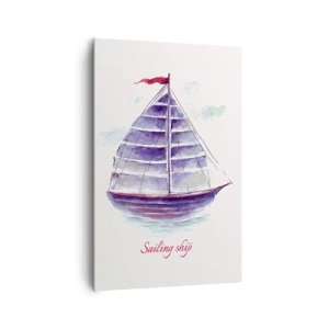 Tablou pe pânză - Pânze pline și apă calmă - 80x120 cm