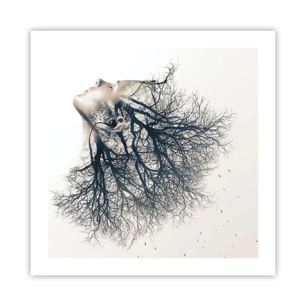 Poster - Ascultând șoapta copacului - 50x50 cm