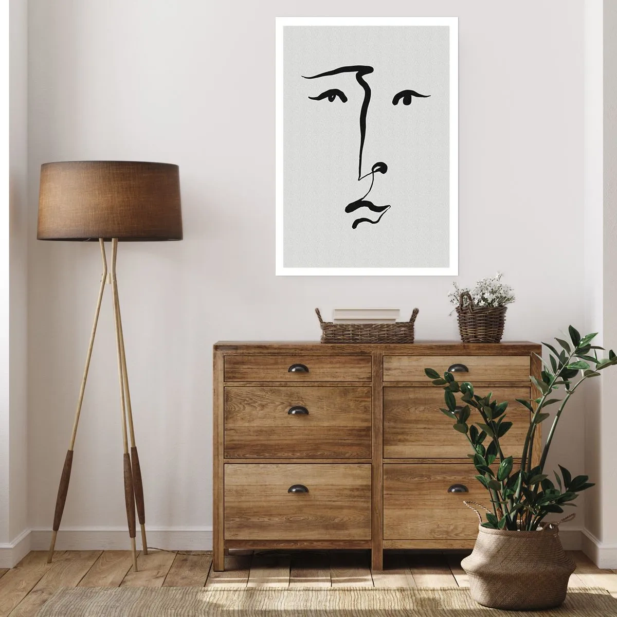 Poster - Portret tras cu o linie - 61x91 cm