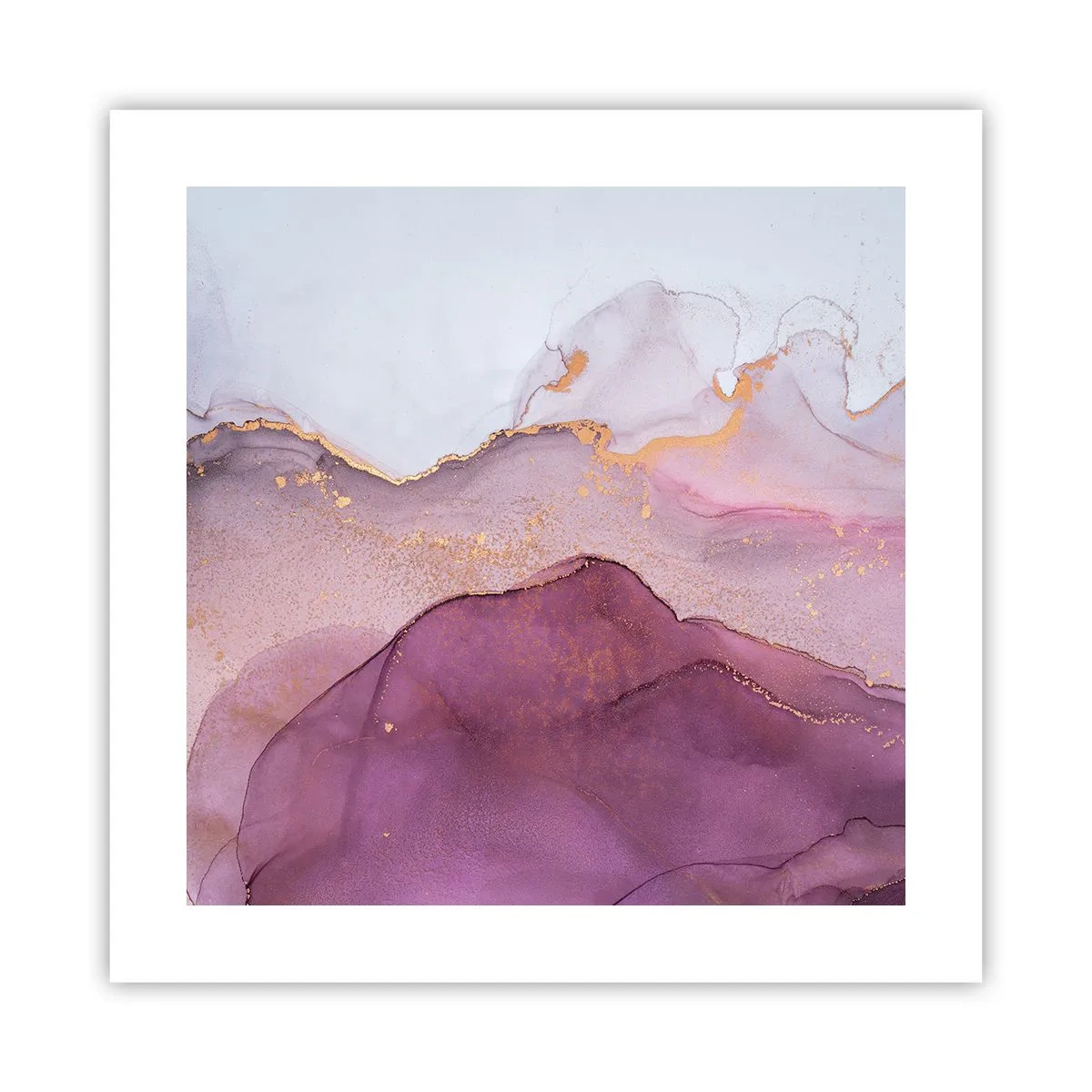 Poster - Valuri de liliac și violet - 40x40 cm