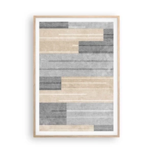 Poster în ramă de stejar deschis - Compoziție: în poziție verticală - 70x100 cm