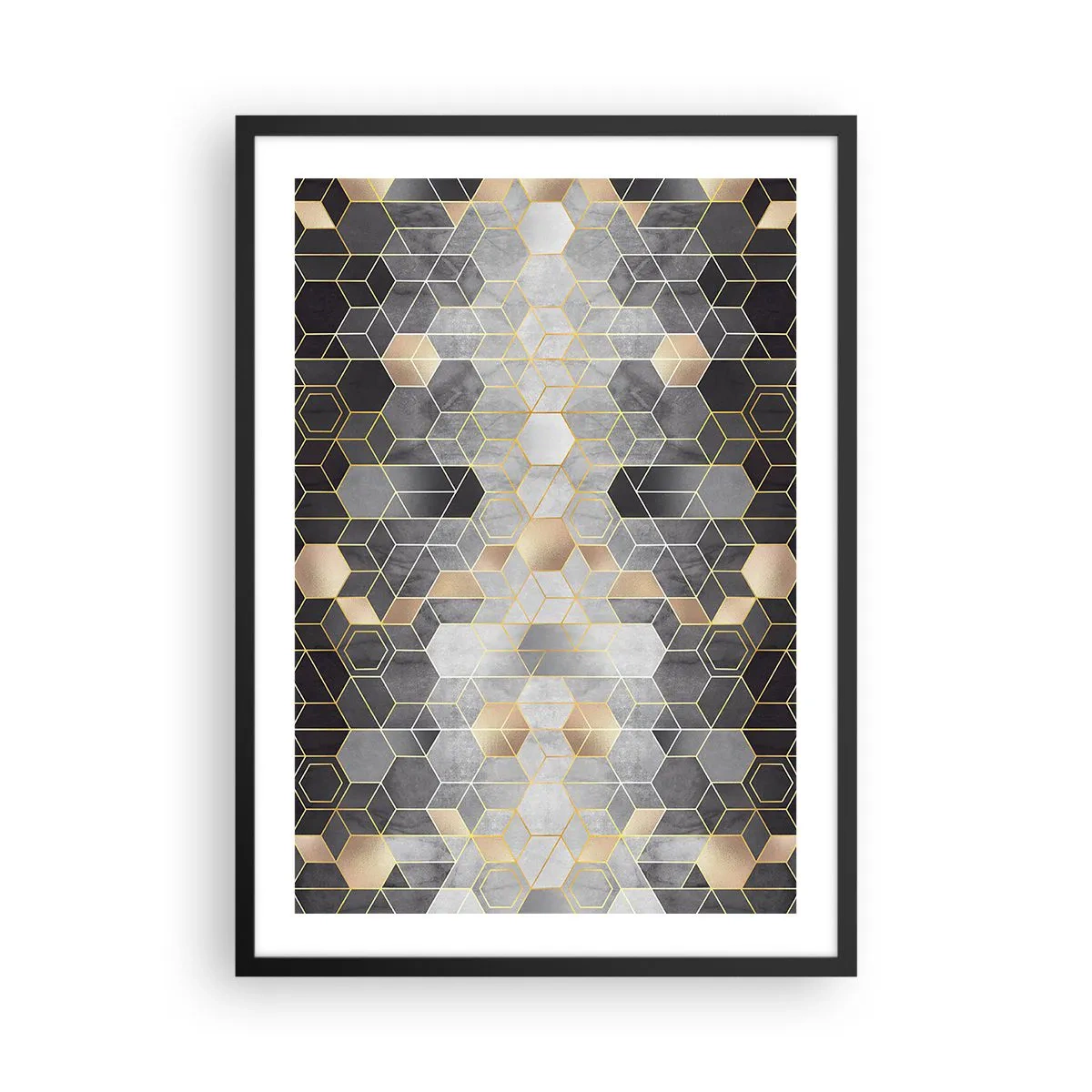 Poster în ramă neagră - Compoziție diamantată - 50x70 cm
