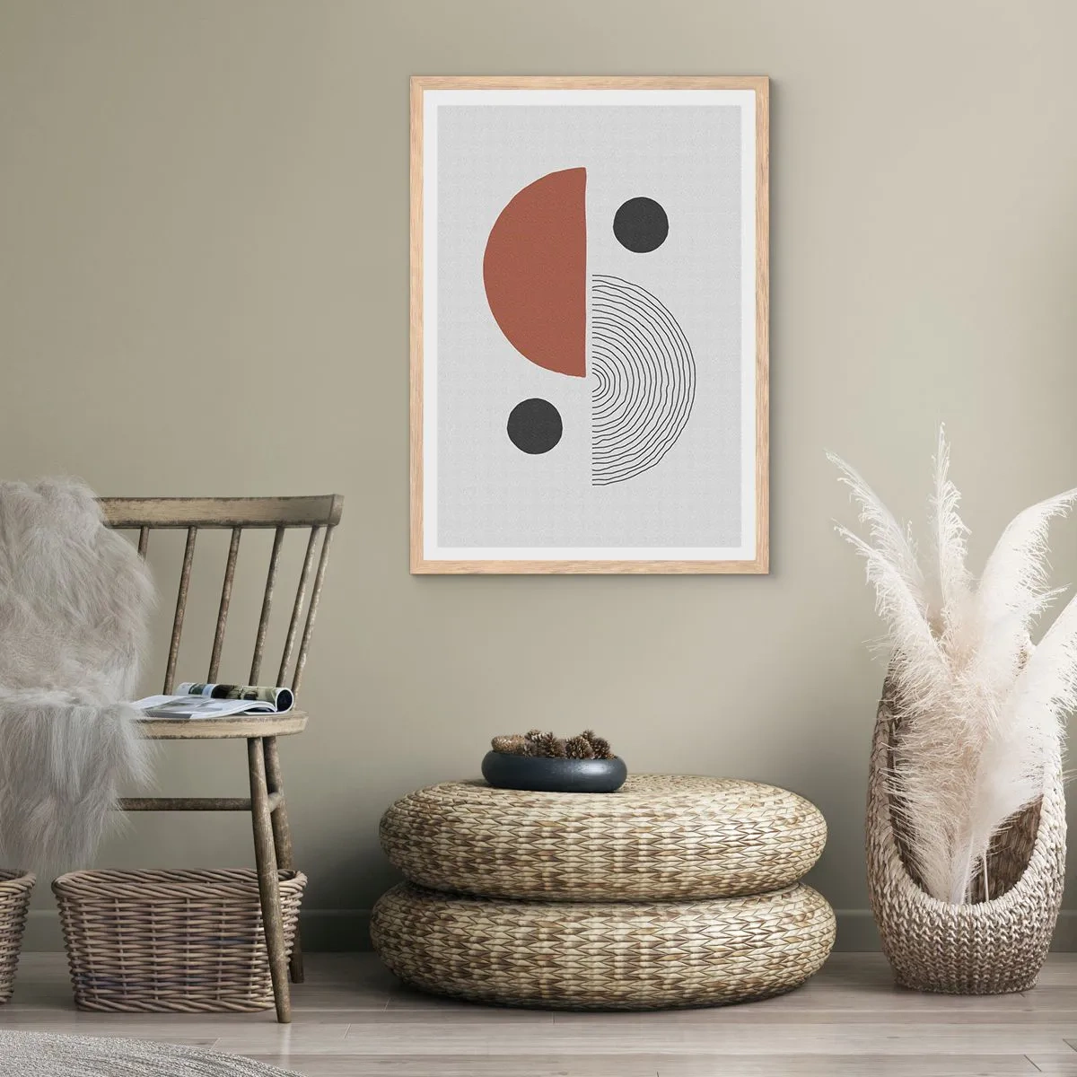 Poster în ramă de stejar deschis - Excelența roții - 30x40 cm