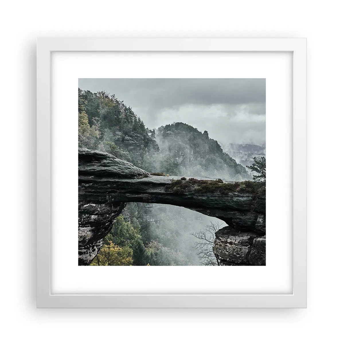 Poster în ramă albă - Aventura este pe cale să înceapă - 30x30 cm