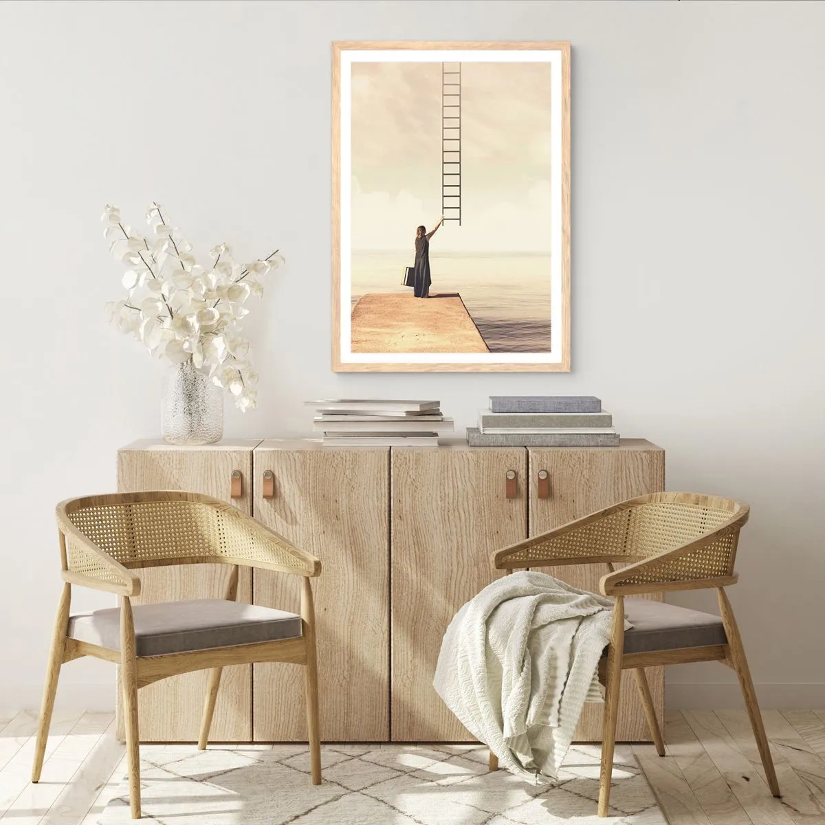 Poster în ramă de stejar deschis - O călătorie conceptuală - 70x100 cm