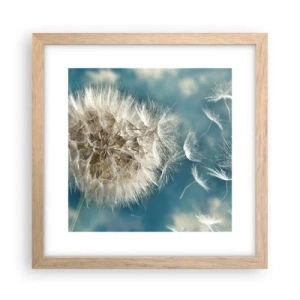 Poster în ramă de stejar deschis - Respirația unui înger - 30x30 cm