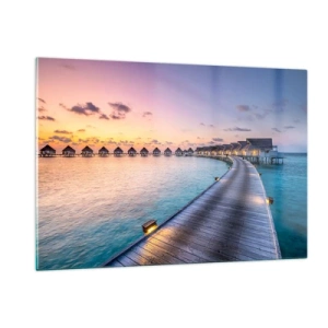 Tablou pe sticlă - Vacanță - înapoi la sursă - 120x80 cm