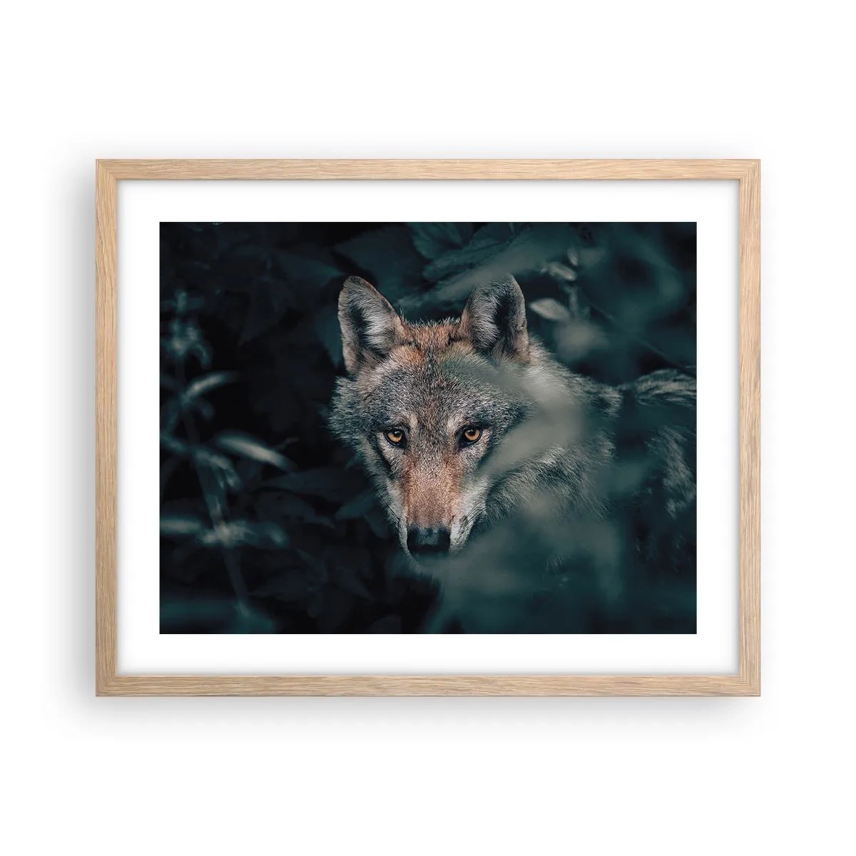 Poster în ramă de stejar deschis - Vânător - 50x40 cm