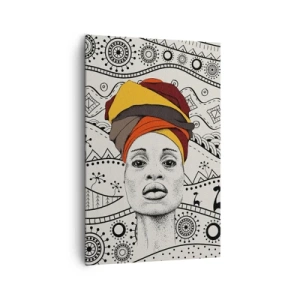 Tablou pe pânză - Portret african - 80x120 cm