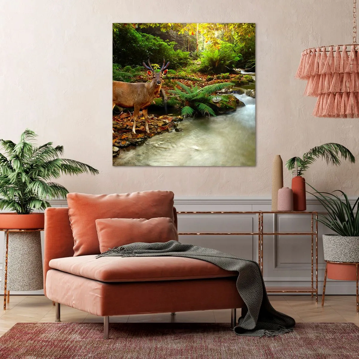 Tablou pe pânză - Bun venit în lumea mea - 70x70 cm