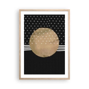 Poster în ramă de stejar deschis - Compoziție: steagul galactic - 50x70 cm