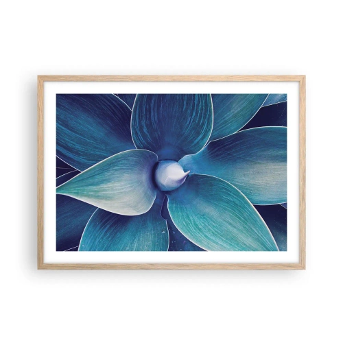 Poster în ramă de stejar deschis - A furat albastrul de la cer - 70x50 cm