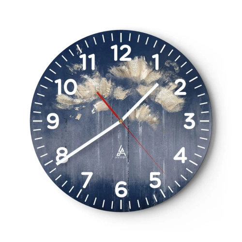Ceas de perete - Ceas pe sticlă - Ca petalele în vânt - 40x40 cm