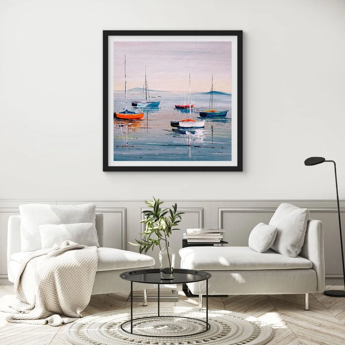 Poster în ramă neagră - O odihnă binemeritată - 50x50 cm