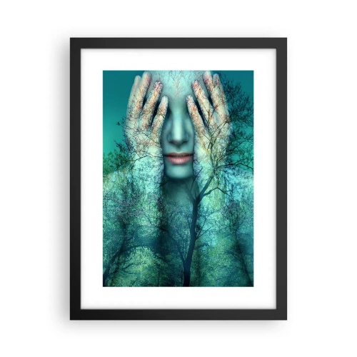 Poster în ramă neagră - Scufundată în albastru - 30x40 cm