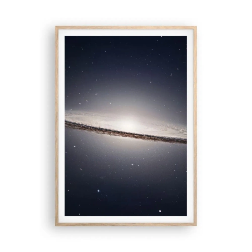 Poster în ramă de stejar deschis - Cu mult timp în urmă, într-o galaxie foarte, foarte îndepărtată... - 70x100 cm