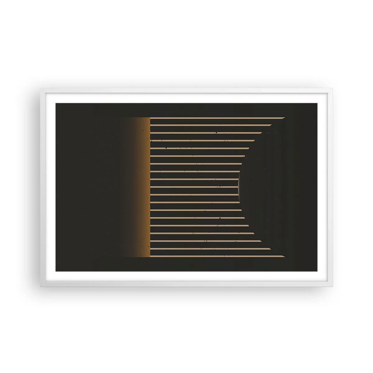 Poster în ramă albă - Explorați întunericul - 91x61 cm