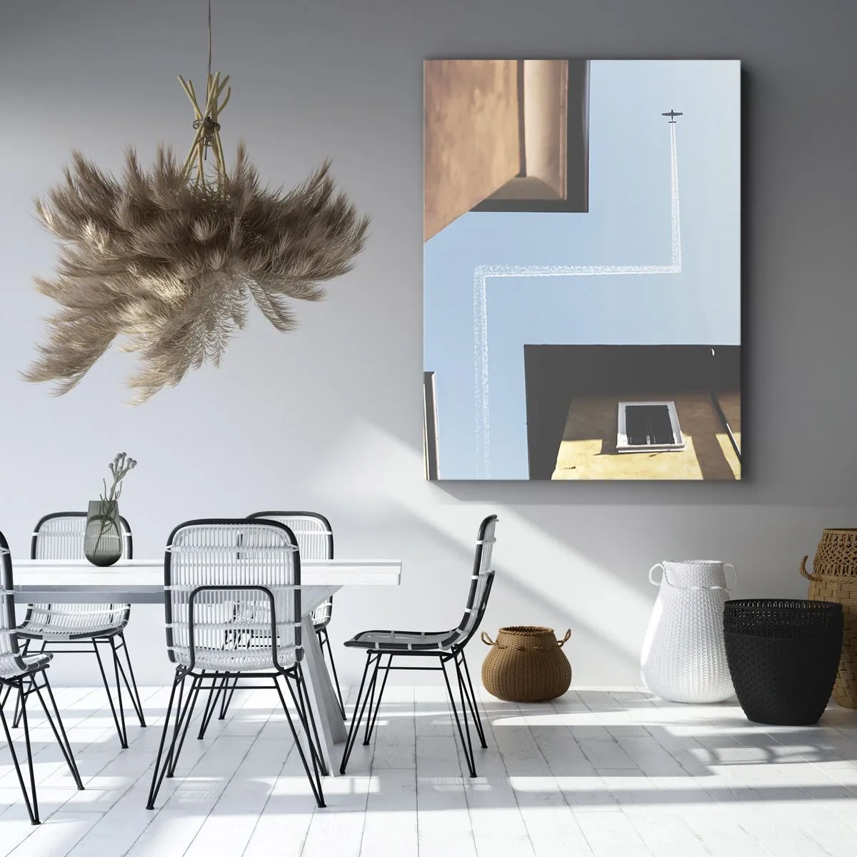 Tablou pe pânză - Deasupra labirintului urban - 55x100 cm