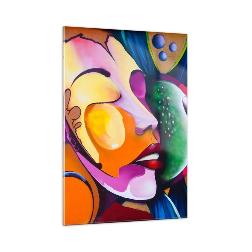 Tablou pe sticlă - Atingere de culoare - 50x70 cm