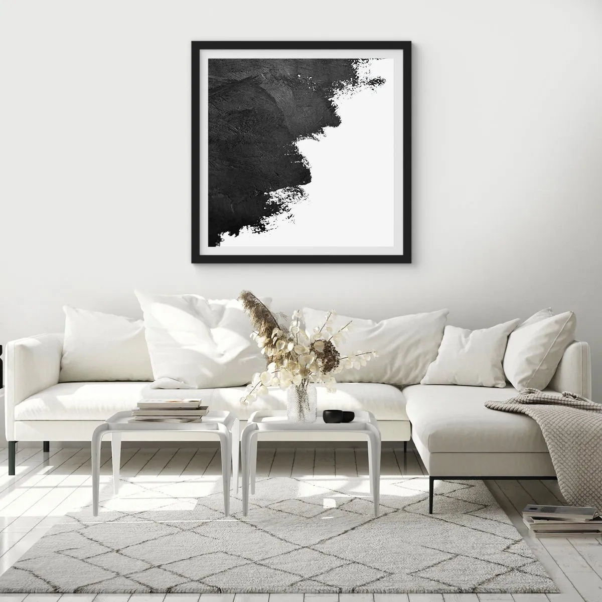 Poster în ramă neagră - Elemente: pământ - 30x30 cm