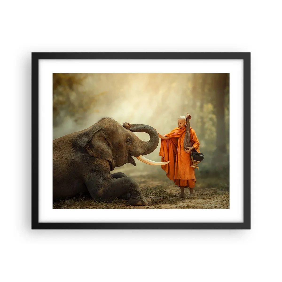 Poster în ramă neagră - Întâlnire în călătorie - 50x40 cm