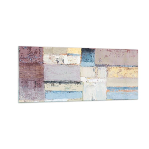 Tablou pe sticlă - Liniștea geometriei - 100x40 cm