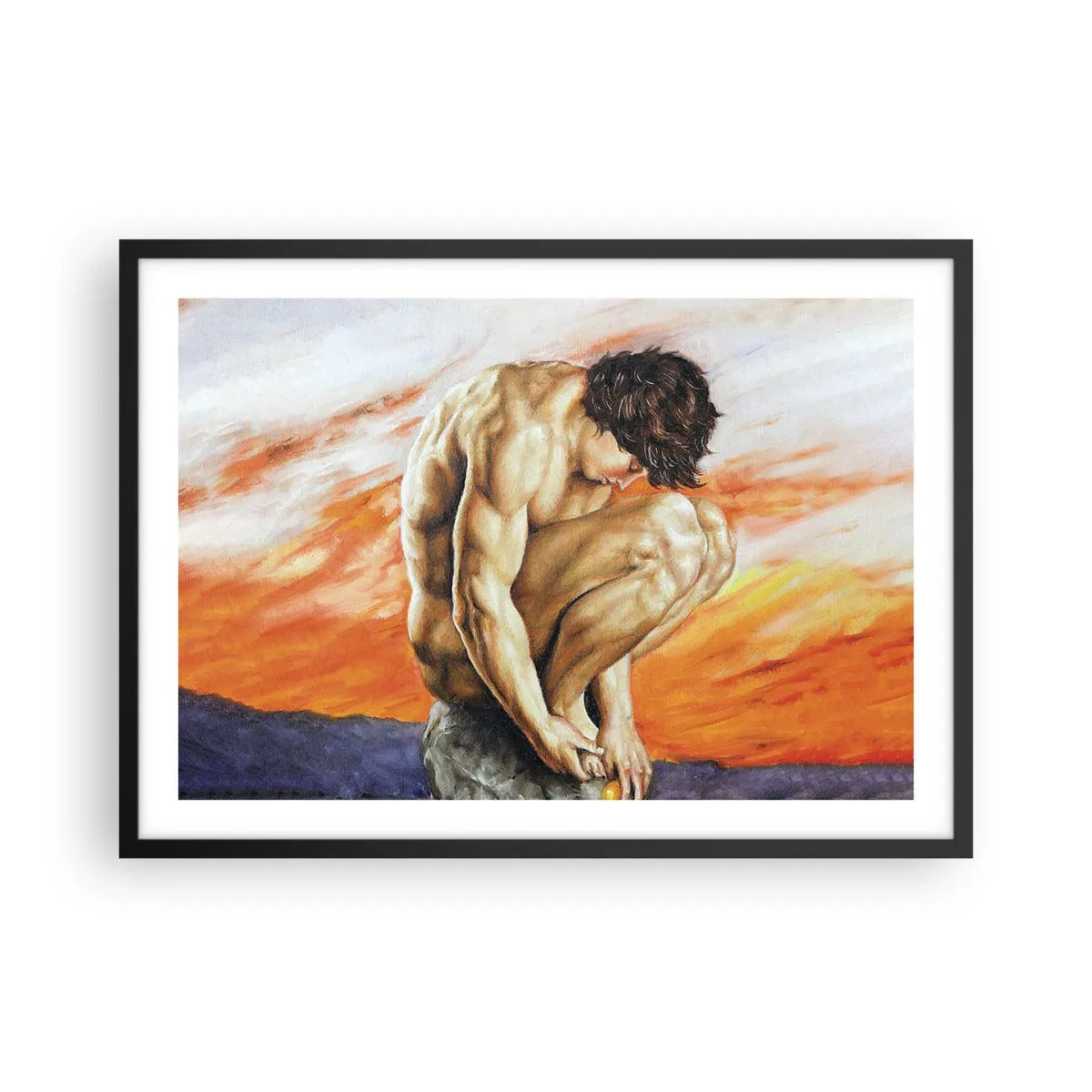 Poster în ramă neagră - Ascultându-se pe sine - 70x50 cm