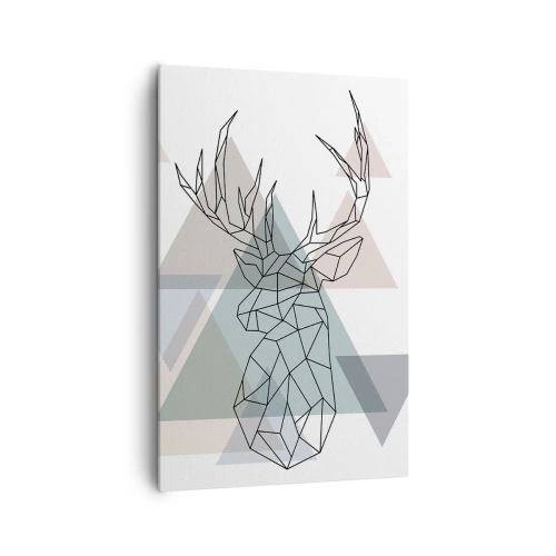 Tablou pe pânză - Într-o pădure geometrică - 80x120 cm