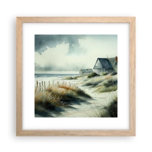 Poster în ramă de stejar deschis - Departe de agitație - 30x30 cm