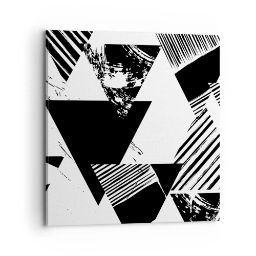 Tablou pe pânză - Ploaie de triunghiuri - 70x70 cm