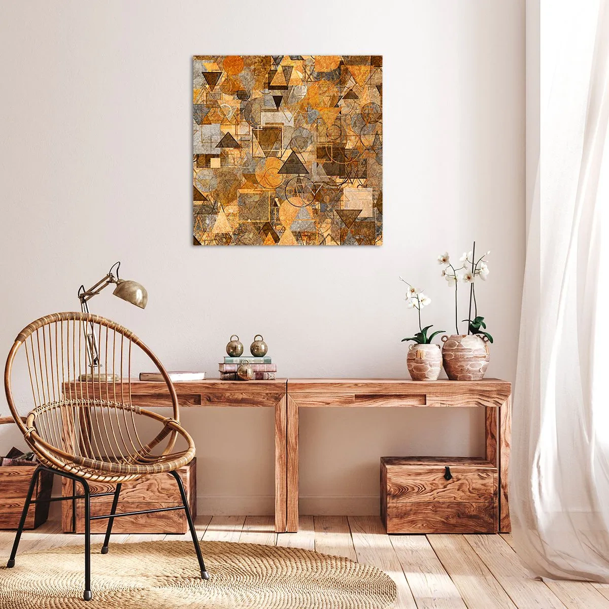 Tablou pe pânză - Lumea băgată în formă - 30x30 cm