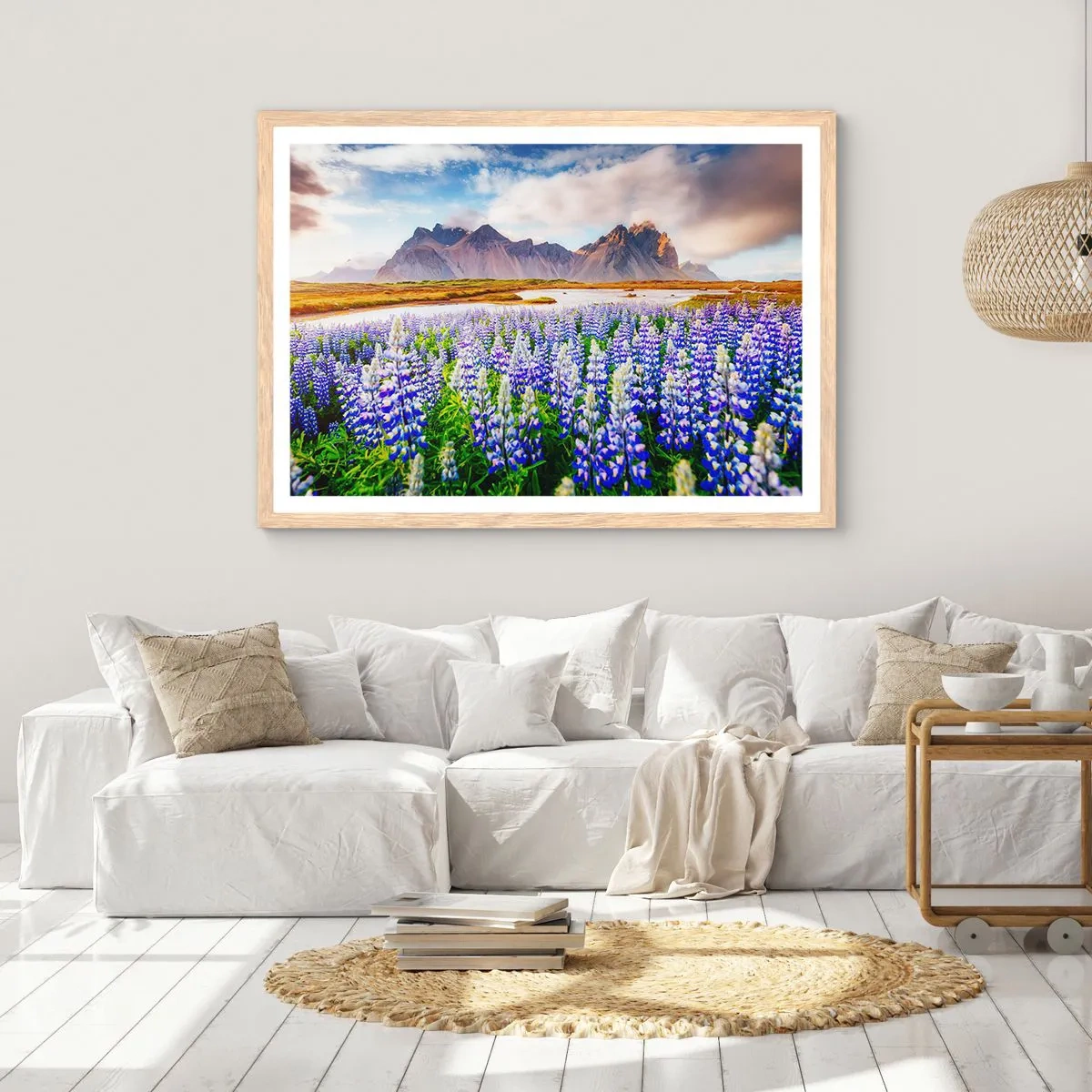 Poster în ramă de stejar deschis - Putere și severitate alături de blândețe - 50x40 cm