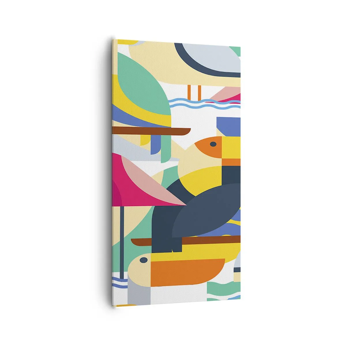 Tablou pe pânză - Cheful păsărilor - 65x120 cm