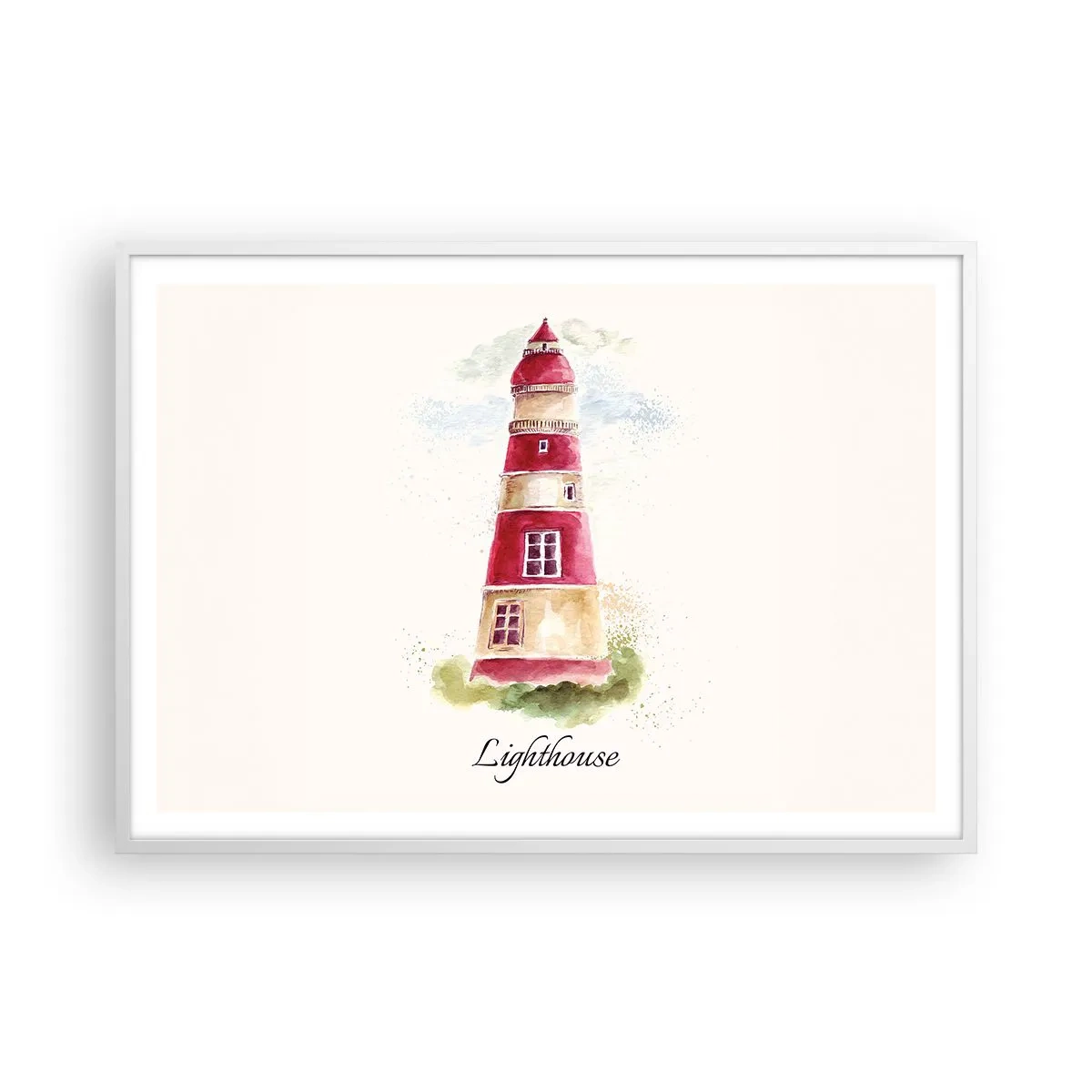 Poster în ramă albă - Întotdeauna vreme bună - 100x70 cm