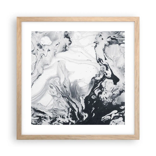 Poster în ramă de stejar deschis - Interiorul Pământului - 40x40 cm