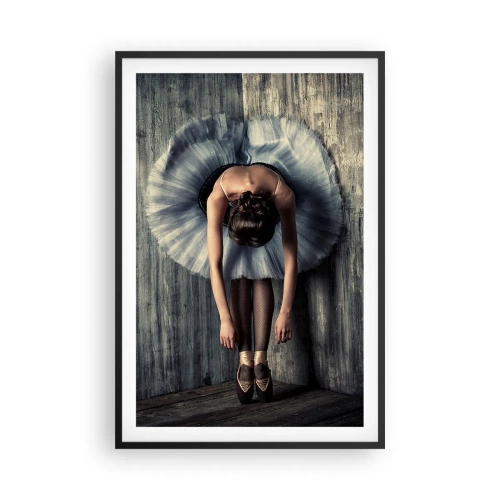 Poster în ramă neagră - Când muzica se oprește - 61x91 cm