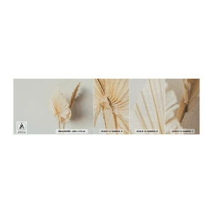 Mostră tapet Premium Canvas - Când este nevoie de ușurare - Luminos, Minimalism, Frunze - 100x30 cm