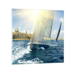 Tablou pe sticlă - E timpul să părăsim orașul - 60x60 cm