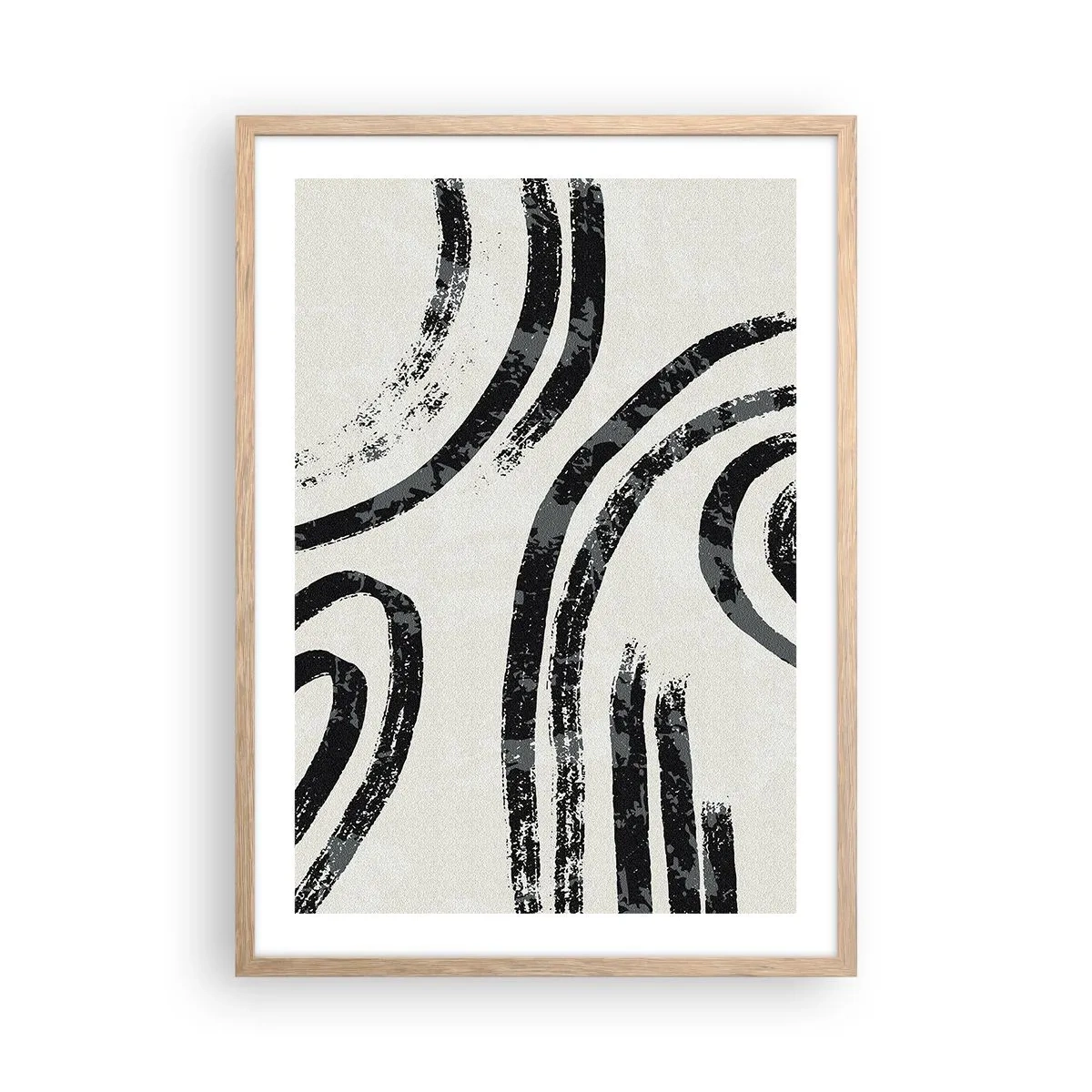 Poster în ramă de stejar deschis - Pe jumătate oprit - 50x70 cm