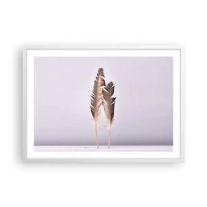 Poster în ramă albă - Împotriva neantului - 70x50 cm