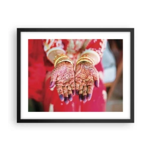 Poster în ramă neagră - Gata să prindă fericirea - 50x40 cm