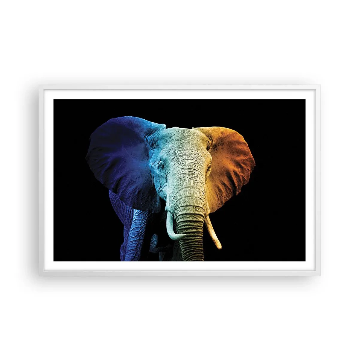 Poster în ramă albă - Excentric, nu ciudat - 91x61 cm